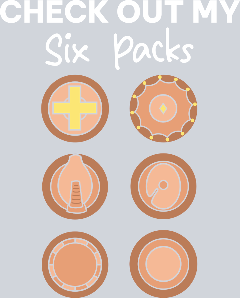 Games Check Out My 6 Packs - STK02197 (DTF Transfers)