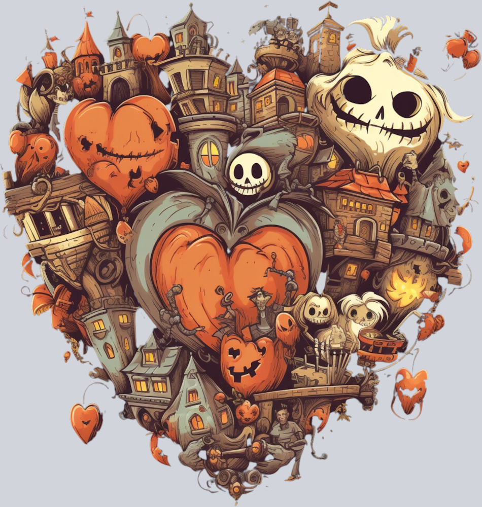 Halloween Heart 2 - STK02480 (DTF Transfers)