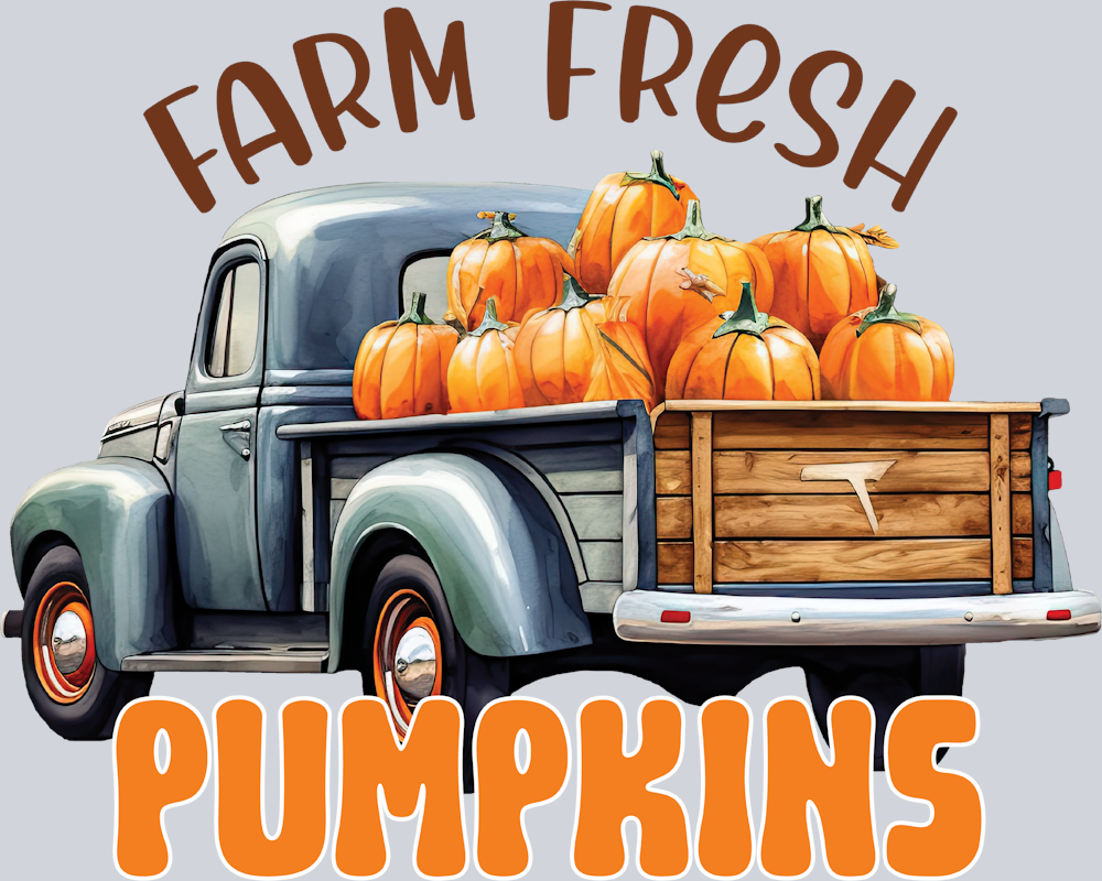 Farm Fresh Pumpkins 1 - STK07168 (DTF Transfers)