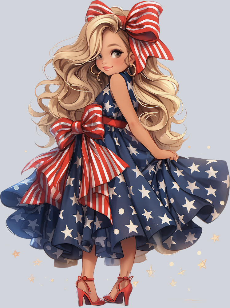 American Doll 18 - STK00203 (DTF Transfers)