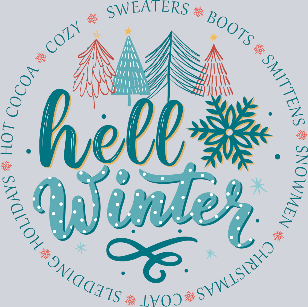 Hello Winter Snowflake - STK02723 (DTF Transfers)