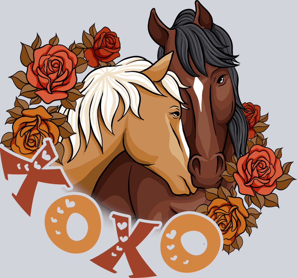 Xoxo Horses - STK06545 (DTF Transfers)