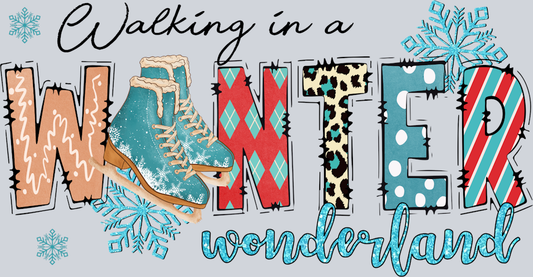 Walking Winter Wonderland Skates - STK06365 (DTF Transfers)