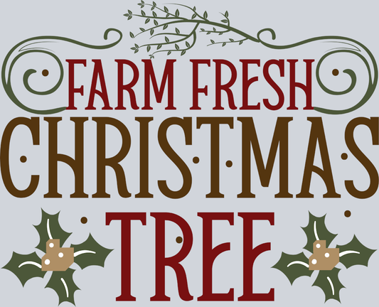 Vintage Farm Fresh Christmas Tree - STK06320 (DTF Transfers)