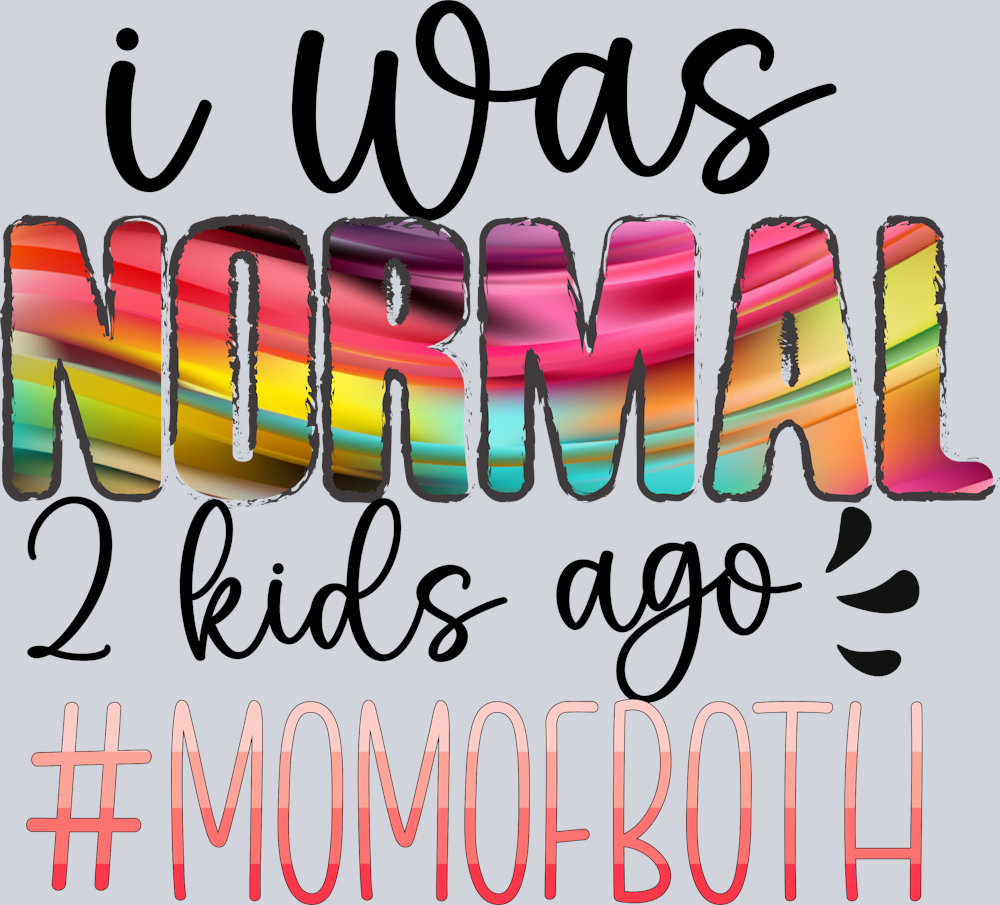 I Was Normal 2 Kids Ago Momlife - STK03027 (DTF Transfers)