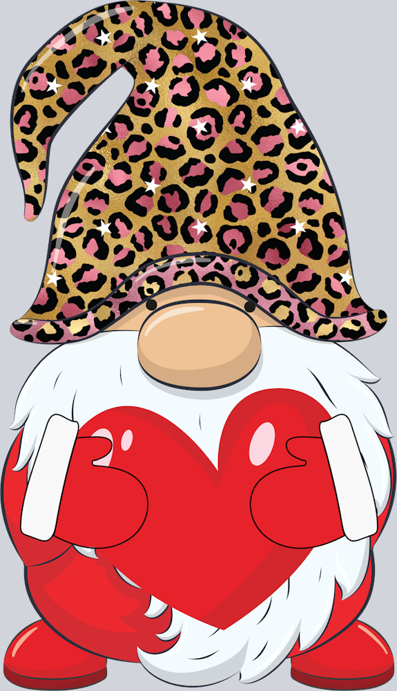 Gnome Gold Pink Red Leopard - STK02280 (DTF Transfers)