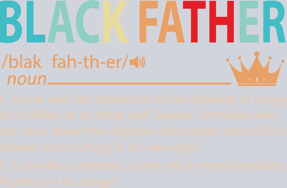 Black Father Definition - STK07043 (DTF Transfers)