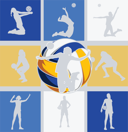 Volleyball Collage - STK06352 (DTF Transfers)