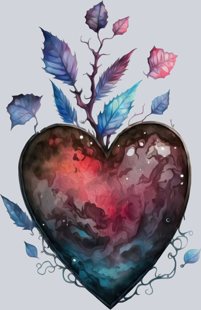 Goth Heart 9 - STK02404 (DTF Transfers)