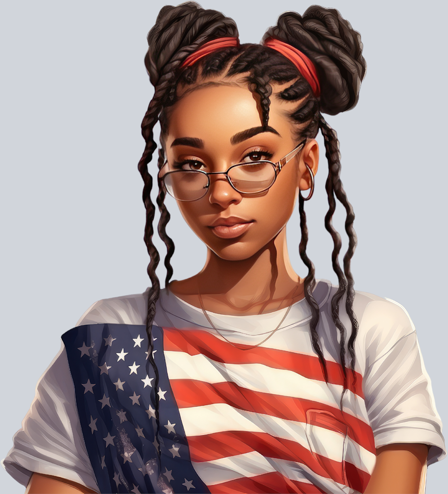Black Woman American Pride 10 - STK00969 (DTF Transfers)