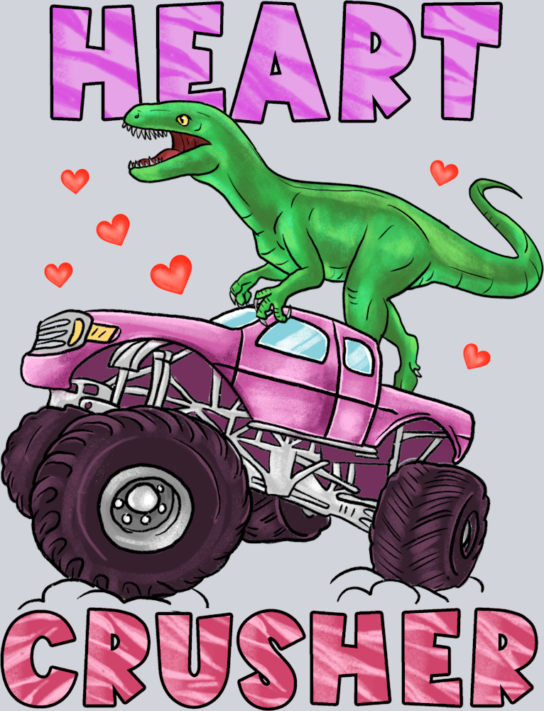 Dino Heart Crusher - STK01649 (DTF Transfers)