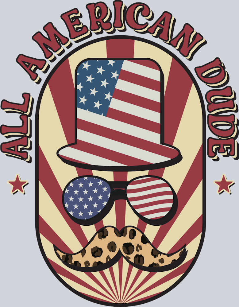 All American Dude 2 - STK00092 (DTF Transfers)