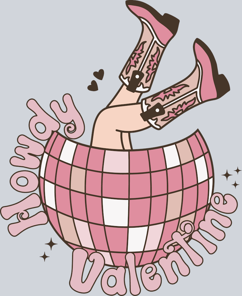 Howdy Valentine Disco - STK02823 (DTF Transfers)
