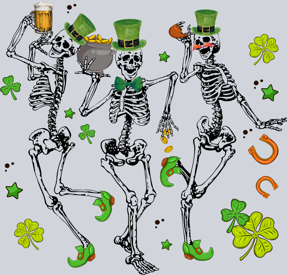 Skeleton Pattys Day - STK05511 (DTF Transfers)