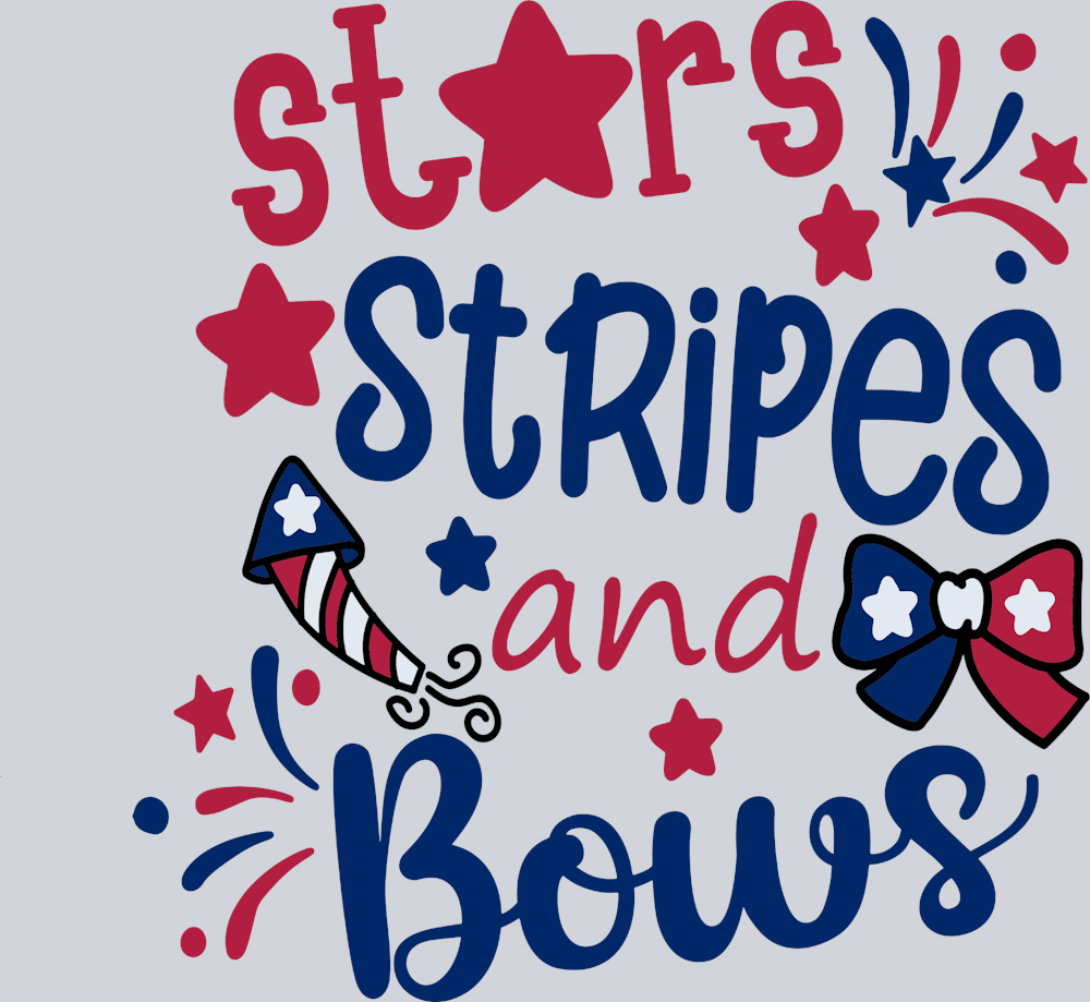 Stars Stripes And Bows - STK05796 (DTF Transfers)