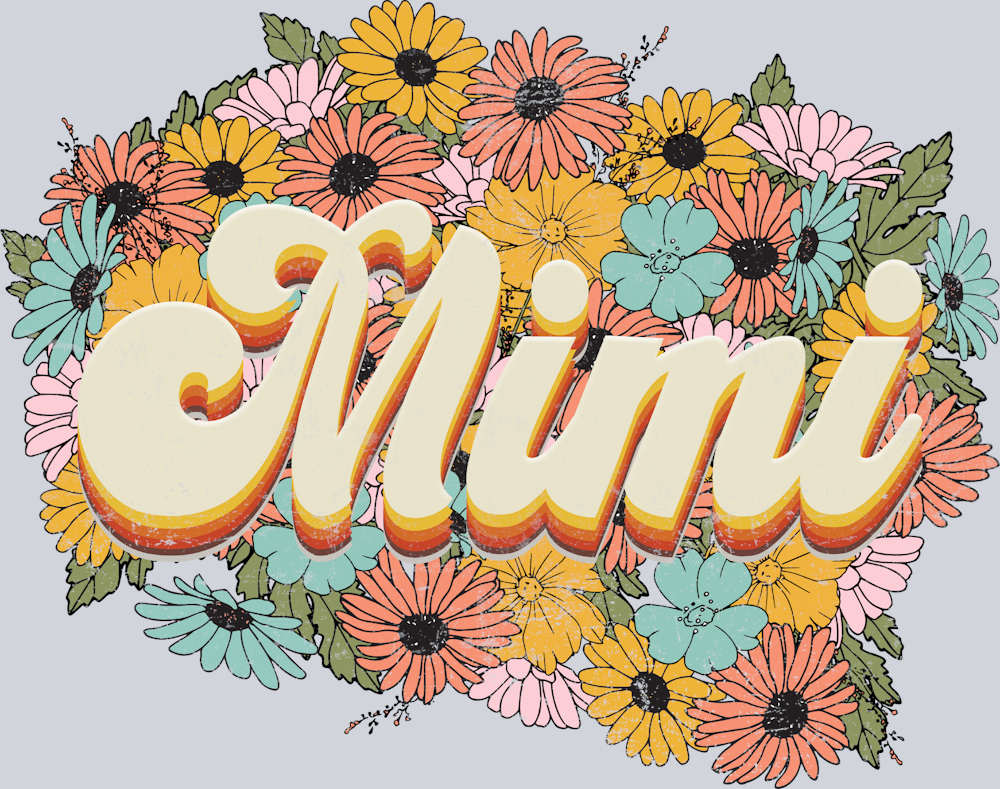 Florals Retro Mimi - STK02046 (DTF Transfers)