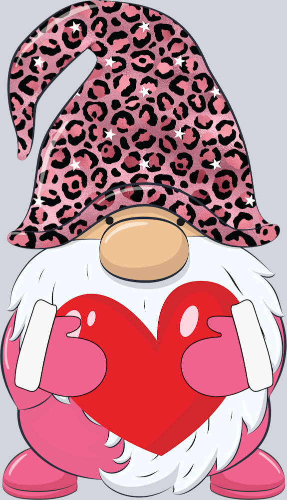 Gnome Pink Leopard - STK02324 (DTF Transfers)