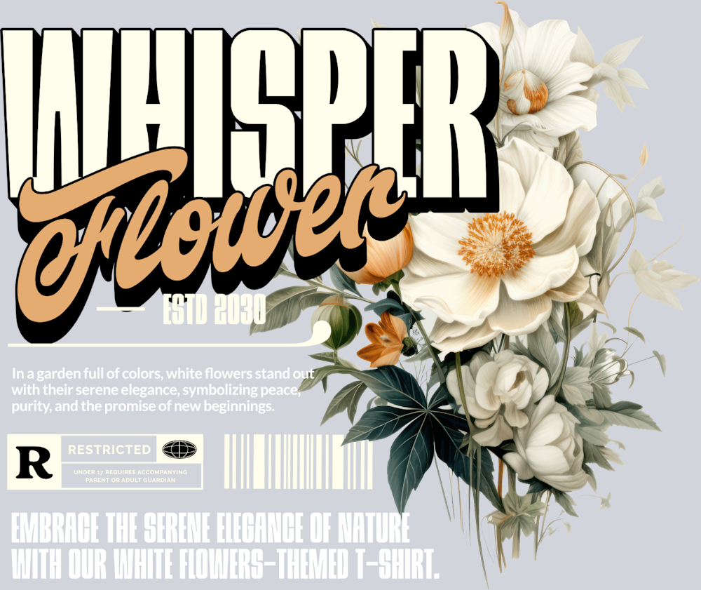Whisper Flower - STK06456 (DTF Transfers)