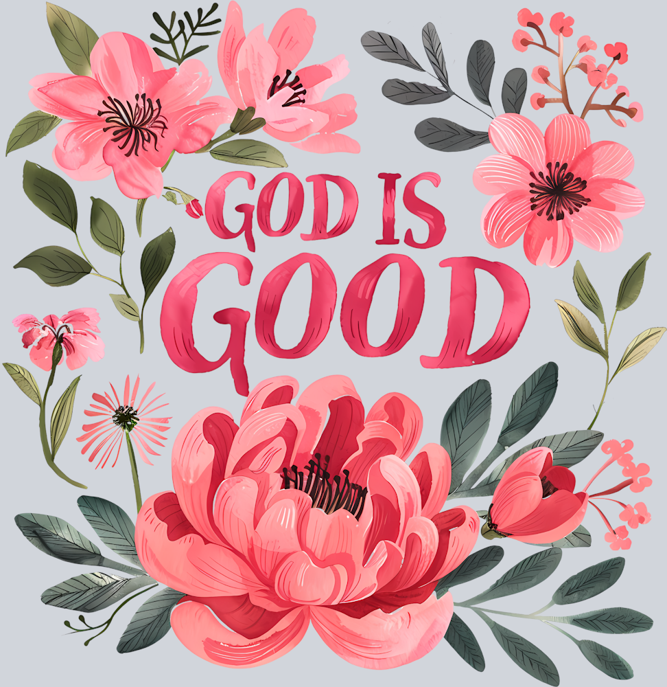 God Is Good Floral - STK02372 (DTF Transfers)
