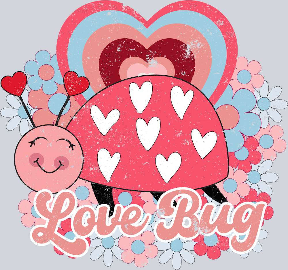 Love Bug Heart - STK03709 (DTF Transfers)