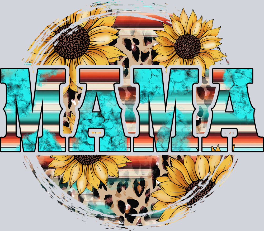 Mama Sunflower Leopard - STK03984 (DTF Transfers)