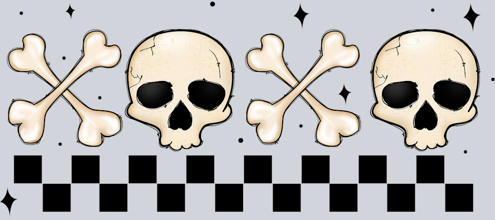 Xoxo Skull - STK06552 (DTF Transfers)