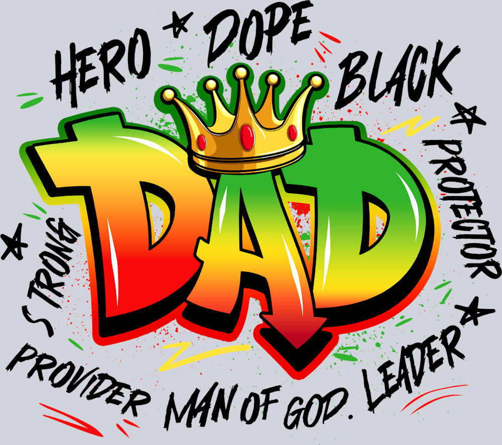 Dad Crown - Red And Green - STK01575 (DTF Transfers)