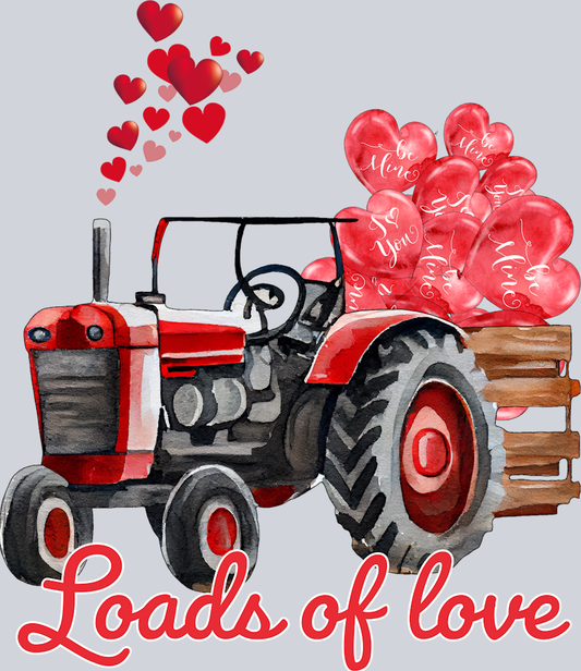 Tractor Loads Of Love - STK06181 (DTF Transfers)