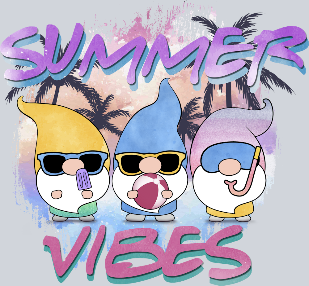 Summer Vibes Gnomes - STK05871 (DTF Transfers)