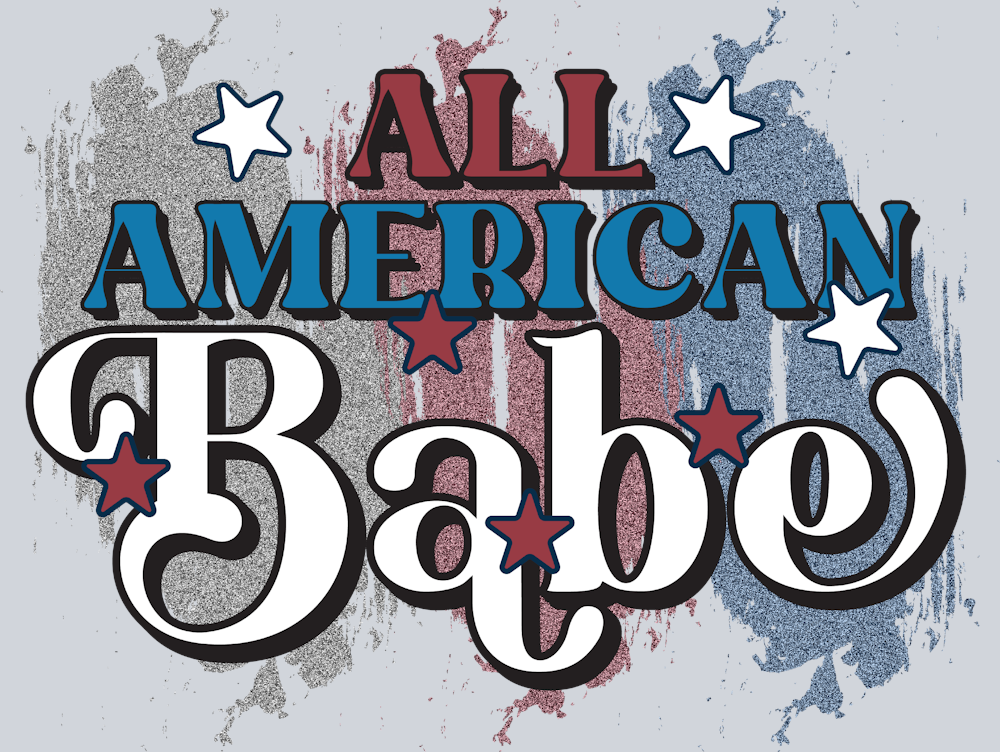 All American Babe 1 - STK00085 (DTF Transfers)
