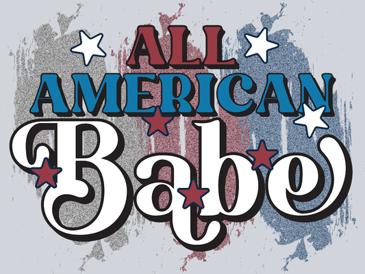 All American Babe 1 - STK00085 (DTF Transfers)