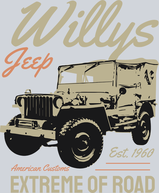 Willys Jeep - STK06473 (DTF Transfers)