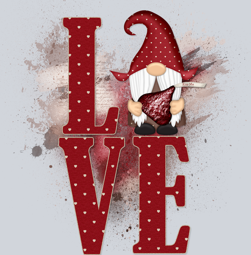 Gnome Big Love - STK02273 (DTF Transfers)