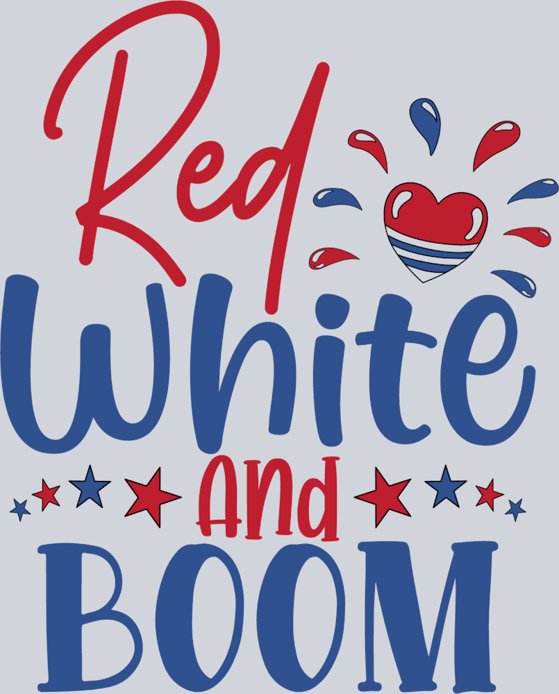 Red White And Boom 2 - STK05153 (DTF Transfers)