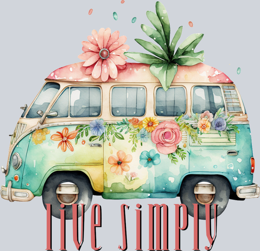 Vw Bus Live Simply - STK06361 (DTF Transfers)