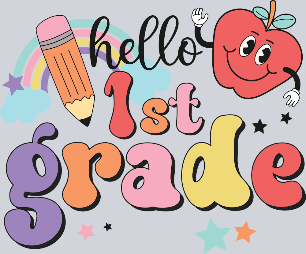 Hello 1st Grade 1 - STK02665 (DTF Transfers)