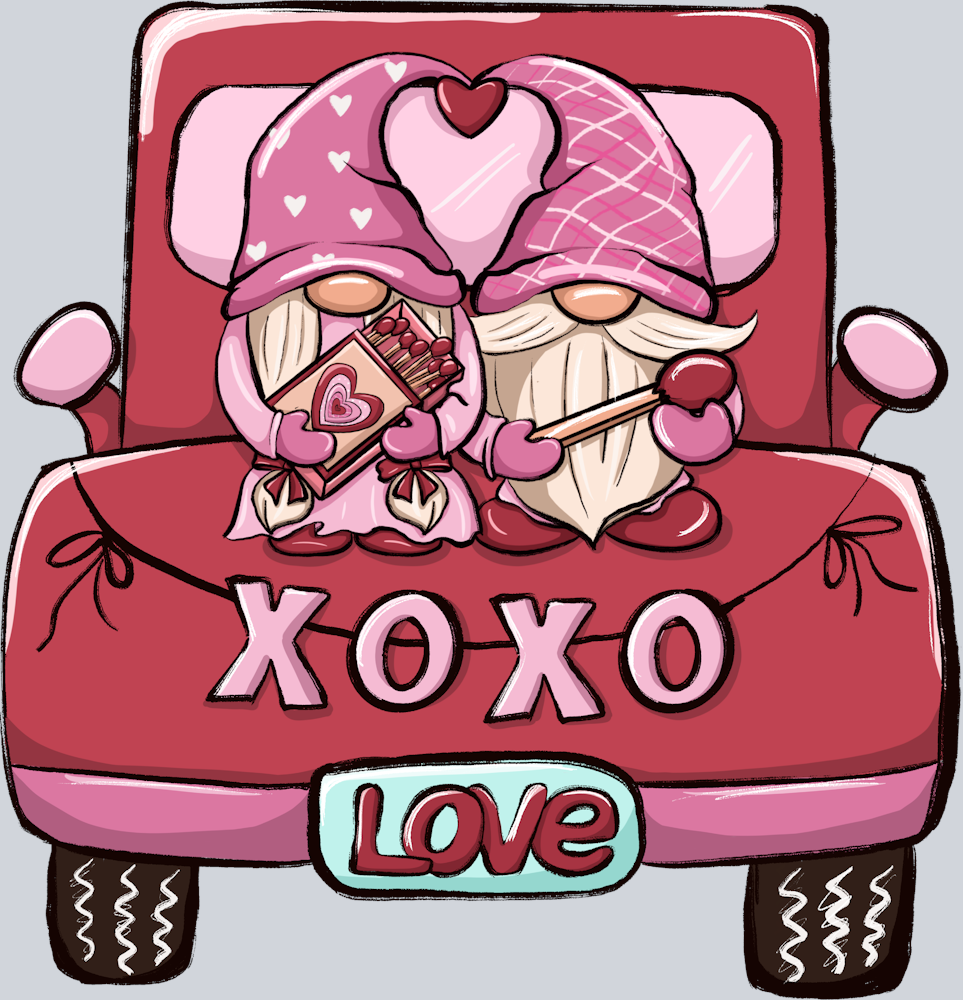 Gnome Truck Xoxo - STK02338 (DTF Transfers)