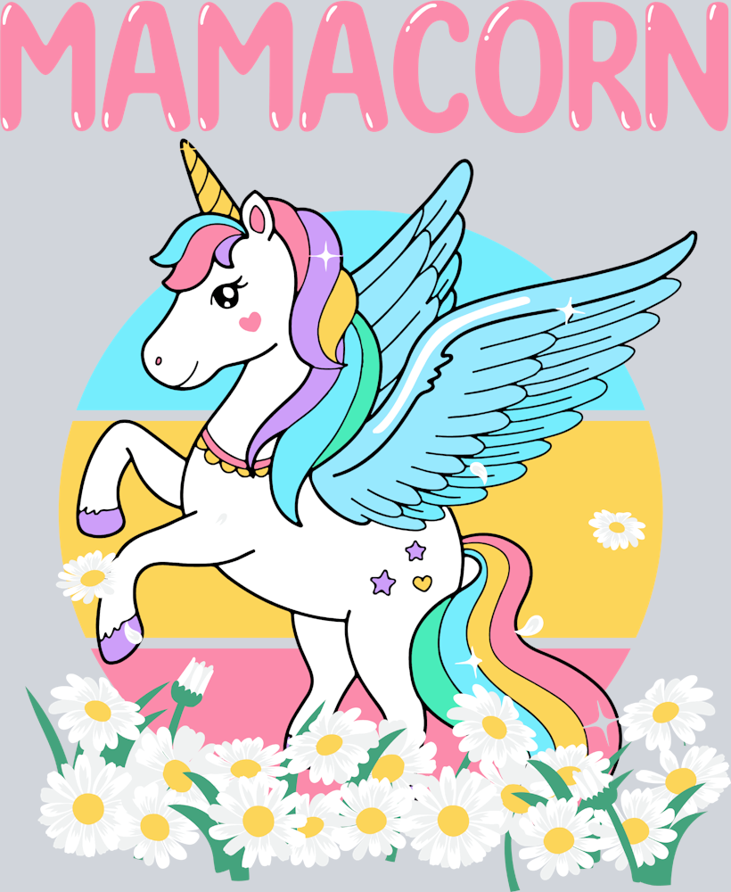 Mamacorn Unicorn Costume Mom Mothers Day - STK03989 (DTF Transfers)