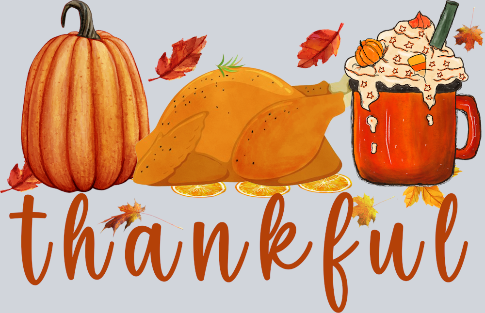 Thankful Pumpkin Turkey Cocoa - STK07100 (DTF Transfers)