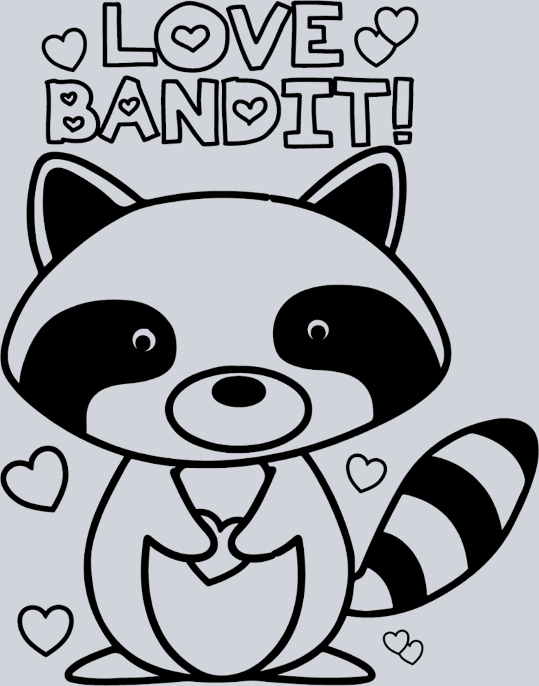 Love Bandit Raccoon - STK03702 (DTF Transfers)