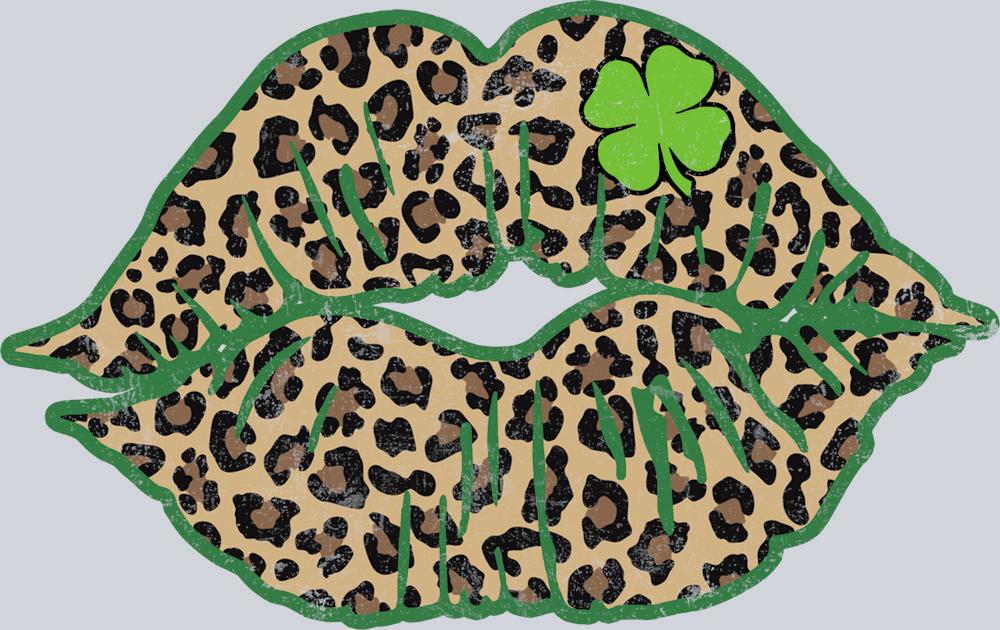 Leopard Shamrock Lips - STK03556 (DTF Transfers)