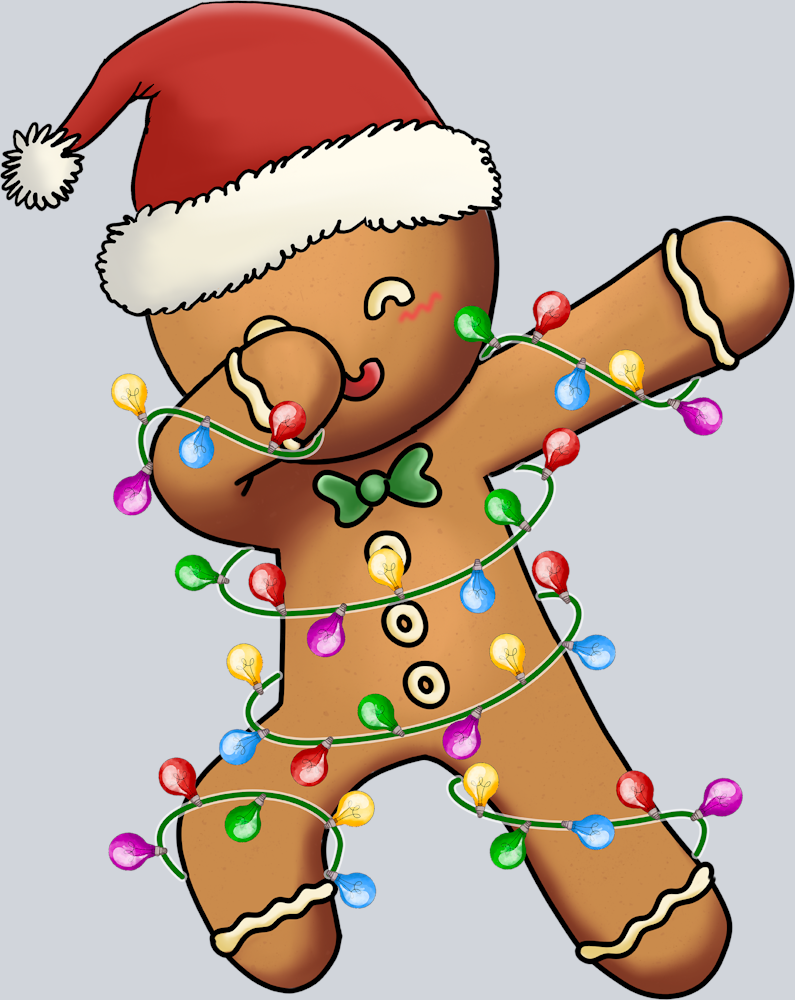Dabbing Gingerbread Person - STK01567 (DTF Transfers)