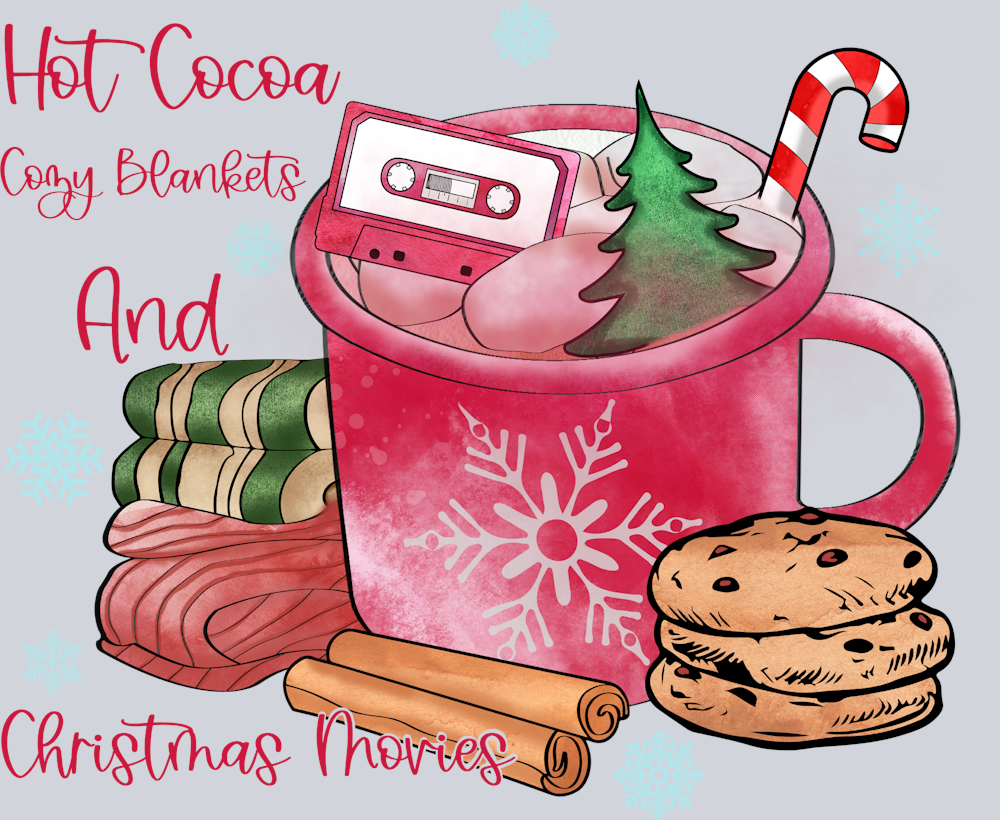 Hot Cocoa Blankets Movies - STK02802 (DTF Transfers)