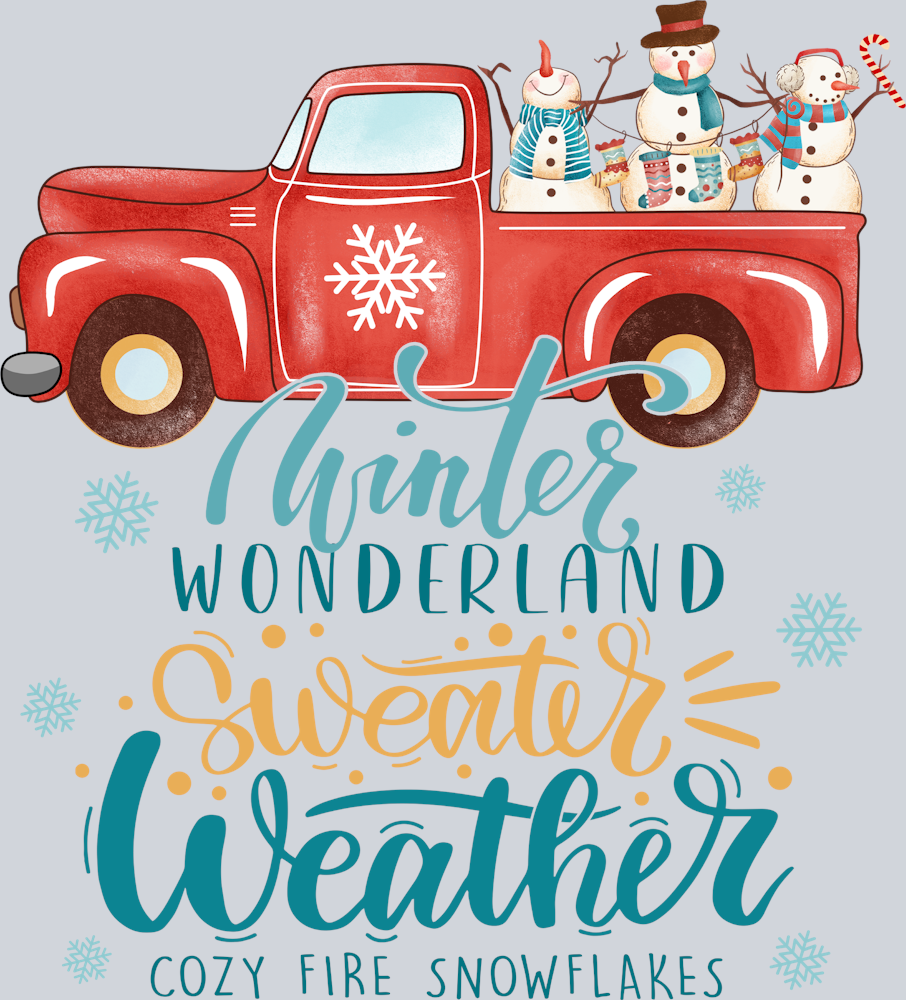 Classic Truck Winter Wonderland - STK01377 (DTF Transfers)
