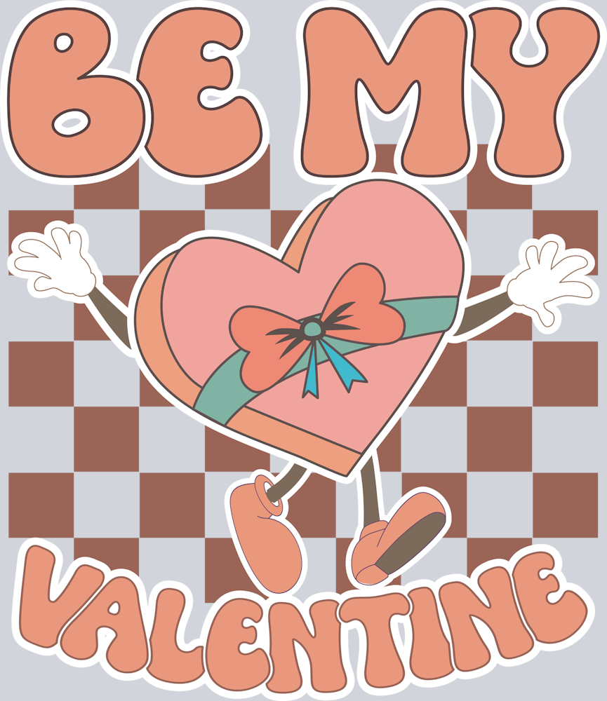 Retro Be My Valentine - STK05185 (DTF Transfers)