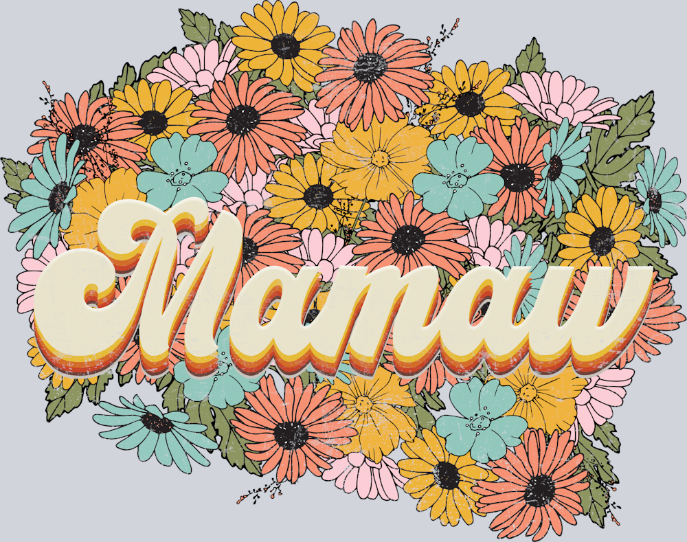 Florals Retro Mamaw - STK02045 (DTF Transfers)