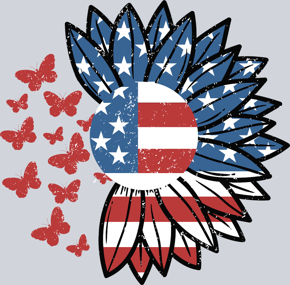 Sunflower Flag Butterflies - STK05878 (DTF Transfers)