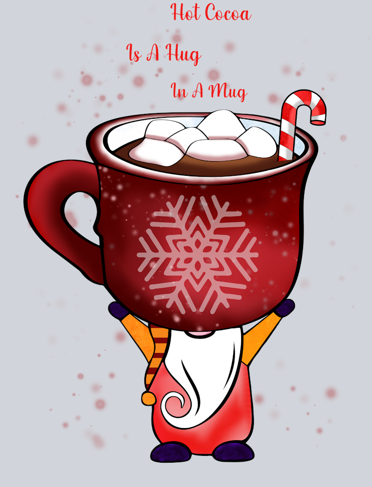 Hot Cocoa Hug Mug Gnome - STK02808 (DTF Transfers)