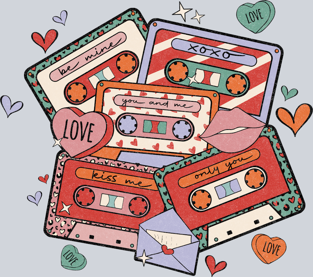 Love Music Cassette - STK03775 (DTF Transfers)