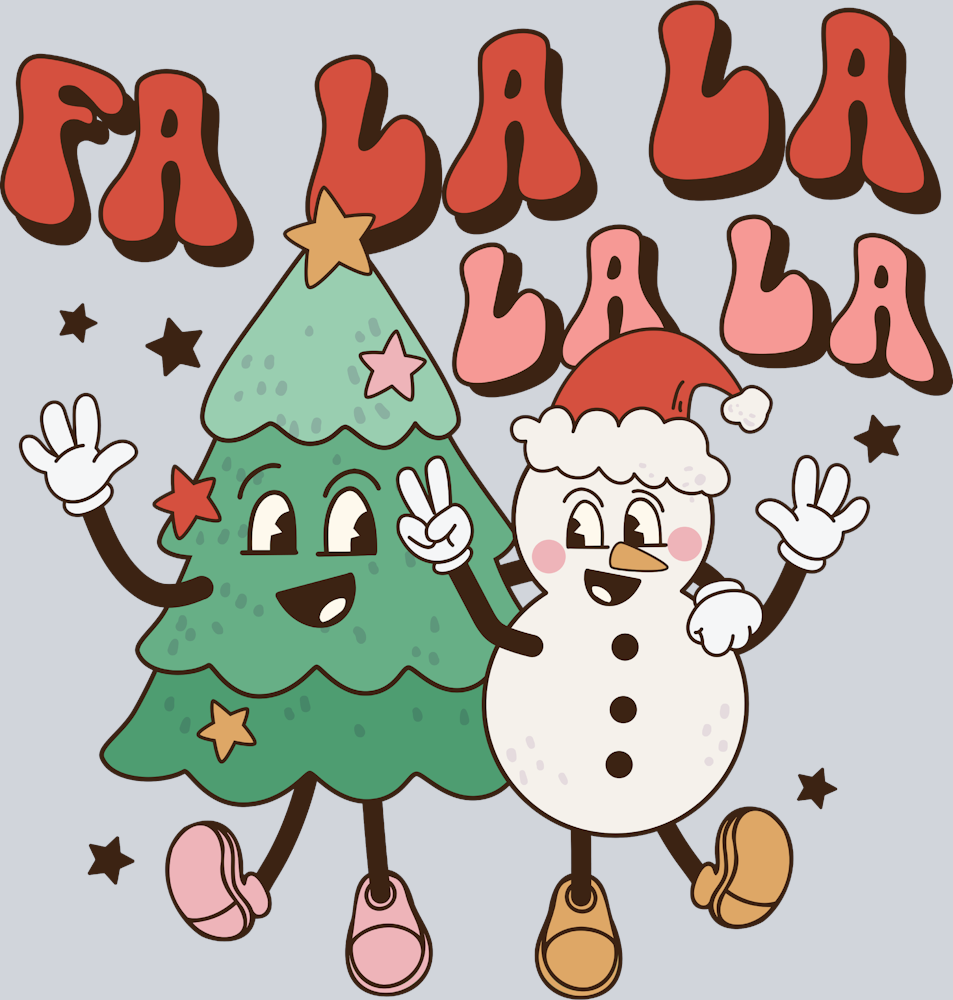 Fa La La La Tree Snowman - STK01872 (DTF Transfers)